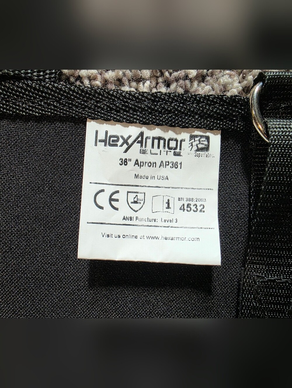 HexArmor Elite 36" Protective Apron AP361 W/ Super Fabric - Picture 5 of 6